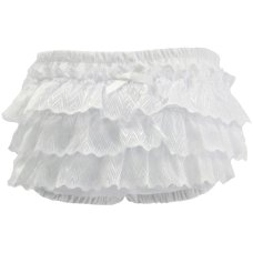 FP22-W: White Frilly Pant (0-18 Months)